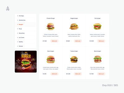 Day 010 — Fast Food eCommerce card cart catalog challenge clean commerce daily ui delivery design fast food item layout online shop simple store ukraine web web template website