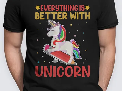 Unicorn T-shirt Design 3d animation branding design designer graphic graphic design illustration lettshirt design logo make maker motion graphics online t shirt ui unicorn website