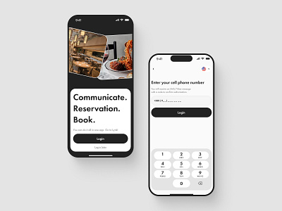 Mobile Chat UI app booking business chat clean delivery design food ios messages mobile native reserved restaurant ui ux