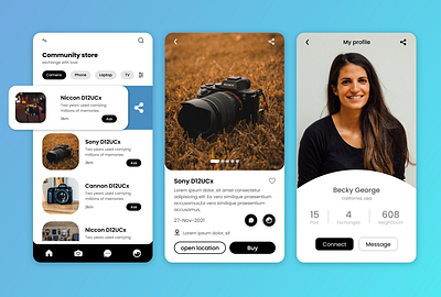 Photography Camera Buy APP UI/UX Design app design app ui app ui design design mobile app design ui design uiux uiux design