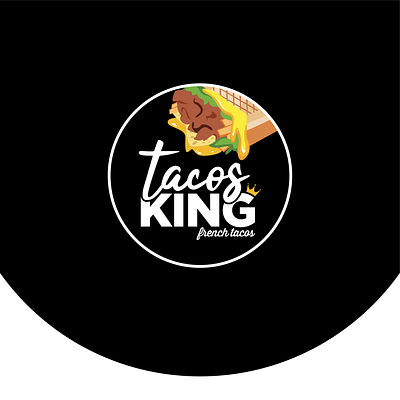 Tacos King Logo fast food logo tacos