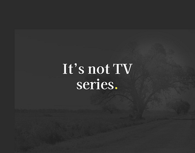 It's not TV series art direction design digital design marketing typography ui uiux visual design website