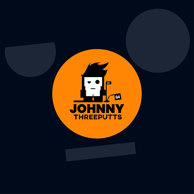 Johnny Threeputts Logo golf logo