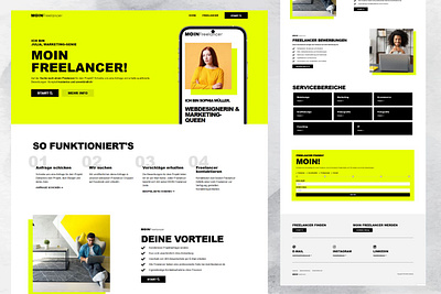 Freelancer Platform Website Design branding design elementor pro homepage ui web web design