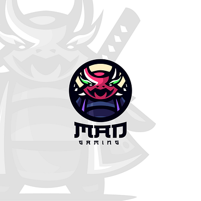 Mad Gaming Logo logo samurai