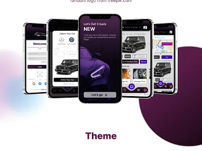 Car services mobile app design ui ux