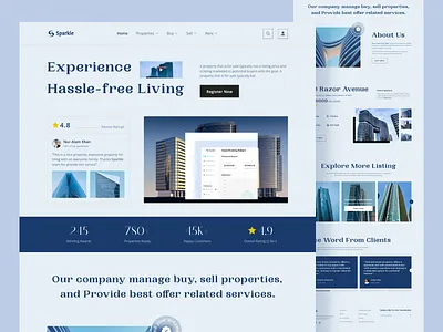 Real Estate Website Design apartement architecture building buildingproperty landing page properties property property management property website real estate website realestate realtor sparkle ui ui design ui ux web web design website website design