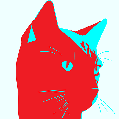 catminimal 3d art cat design graphic design illustration typography ui uiux ux vector