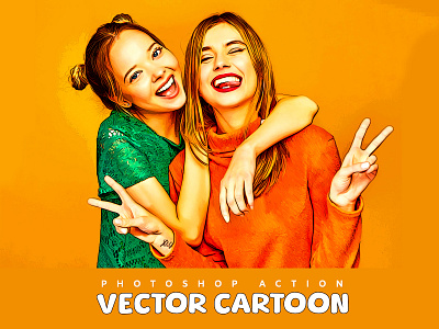 Vector Cartoon Photoshop Action retro