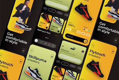 puma store app design graphic design ui uiux