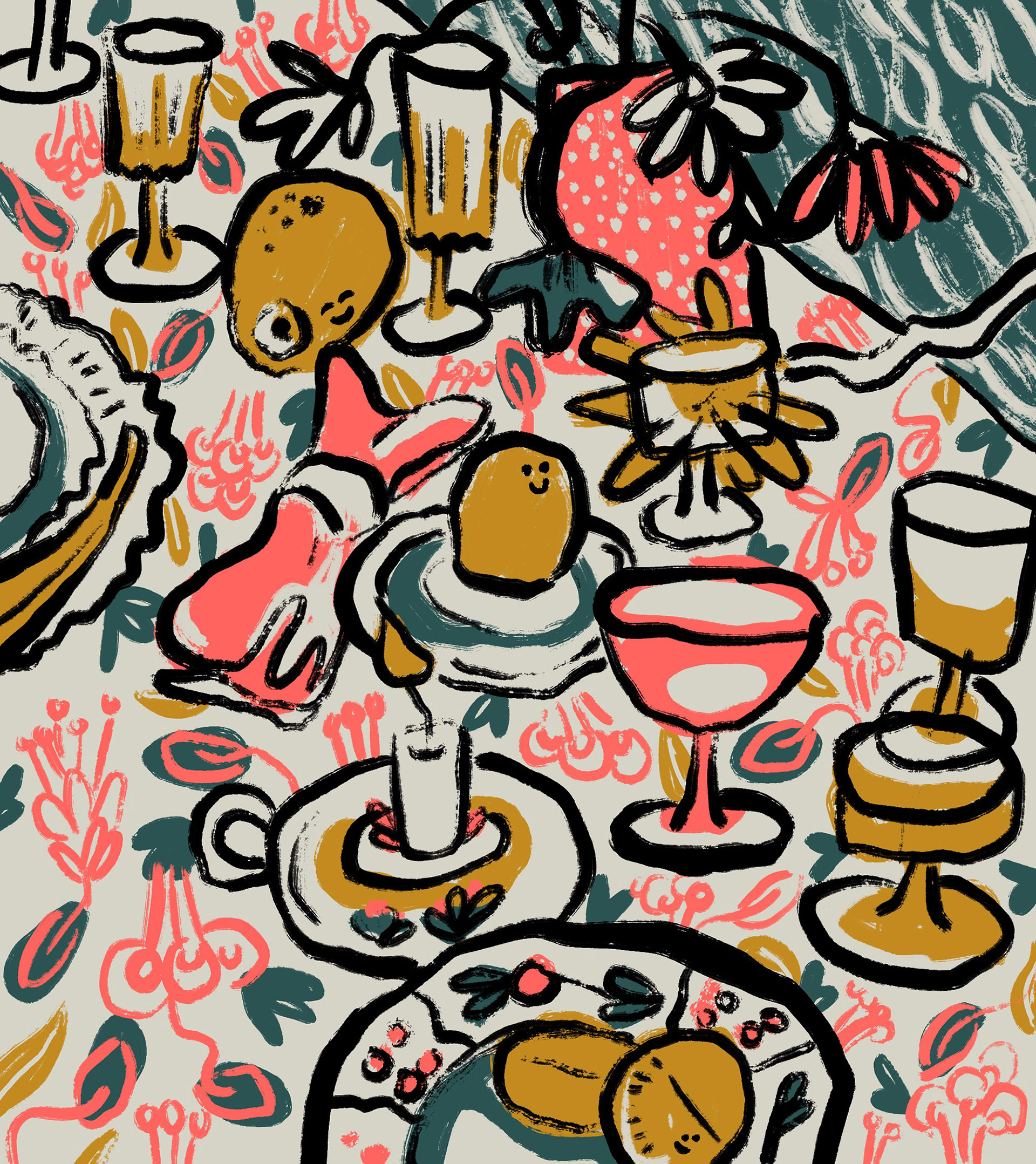 Still here still life No.3 colourful design digitalillustration illustration illustrator inky inkygoodness procreate stilllife