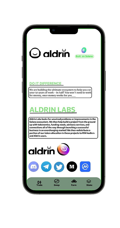 Aldrin dex mobile wallet