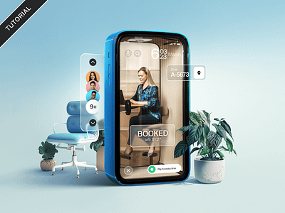 Think it's midjourney? 😃 answer in the comments 👉 3d app booking clean concept contact creative design illustration interface ios locations mobile phone booth ticket time slots tutorial ui ux