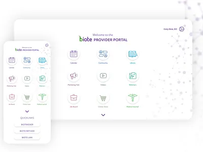 Biote Provider Portal digital product ui user flow ux web design website