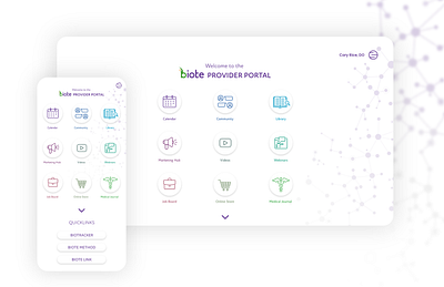 Biote Provider Portal digital product ui user flow ux web design website