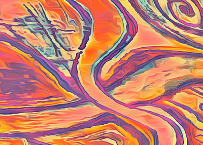 Swirling Cheese artwork abstract digital illustration logo water art