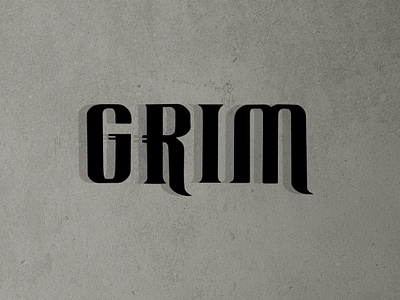 Grim Typeface. design graphic design illustration mockup typography