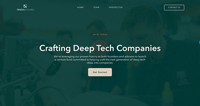 Tenon Ventures Website Hero & Brand Positioning branding design graphic design startups vc vc fund venture venture capital web design web development