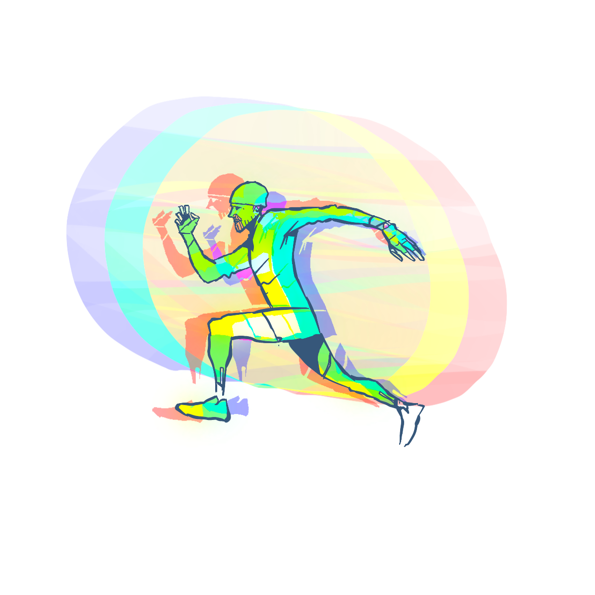 Run illustration marathon run runner running sprint