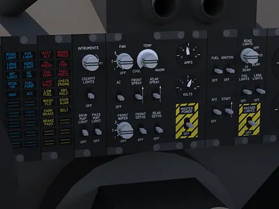 Panamerica Interior car design racing vehicle