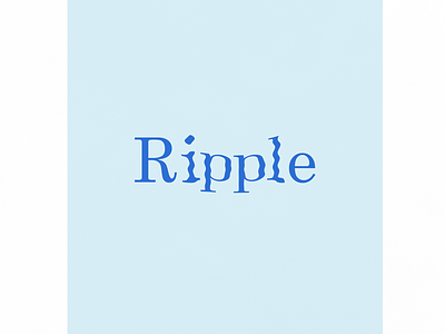 Ripple | Typographical Poster graphics illustration minimal poster serif simple text typography water word