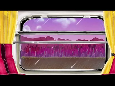 Lofi train adobe animation design gif hiphop landscape lofi loop speed