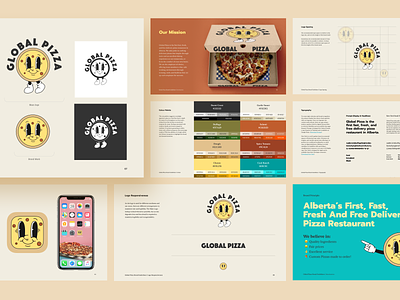 Global Pizza Brand Guide brand branding deck design global graphic design guide illustration logo pizza presentation vector