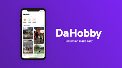 DaHobby - Recreation made easy booking flat design ui design
