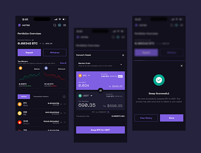 Crypto exchange webapp (Dark mode) 3d animation branding crypto crypto app darkmode dashboard design graphic design illustration interactive design sign up logo motion graphics swap crypto ui ui design