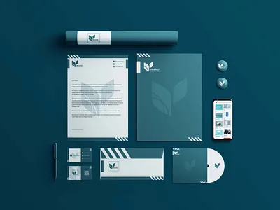 Stationary design 3d branding business card design envelope folder graphic design illustration letterhead logo stationary typography vector