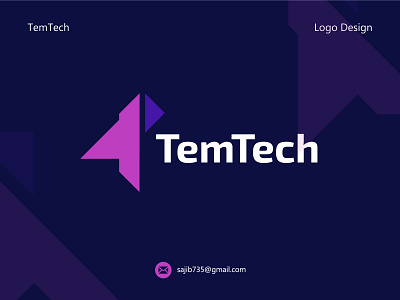 TemTech | A Digital marketing tech agency logo design agency agency logo creative idea digital marketing agency logo idea tech tech agency logo tech brand technology