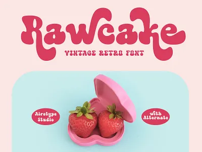 Rawcake - Vintage Retro Font bold font design display font fonts handwriting illustration lettering ligature logo old font retro retro font serif font serif typeface typeface typography vintage vintage font