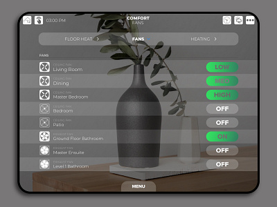 Smart Home App Design UIX app design automation gui icons ipad ipad app smart home ui uix