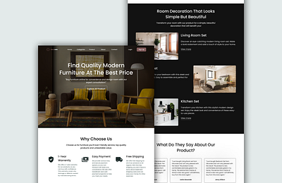 Decorate - Furniture Shop Landing Page branding design figma furniture landing page mobile shop ui ux web design website