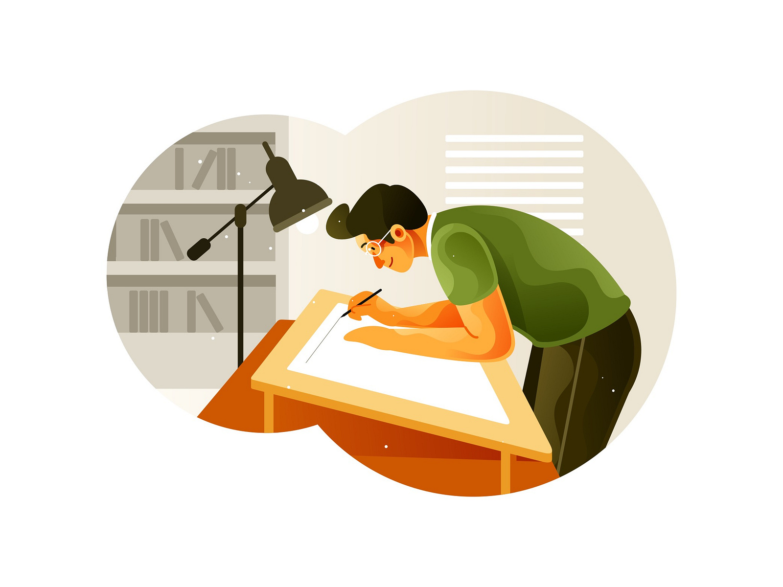 draftsman-works-on-a-drawing-board-by-ianmikraz-on-dribbble