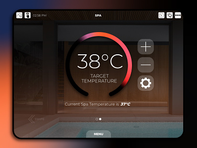 Smart Home Pool & Spa Control UI app design automation gui icons ipad ipad app pool smart home spa ui uix