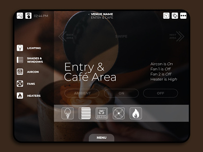 App Design for Venue Automation System app design automation bms cafe gui icons ipad ipad app smart home ui uix