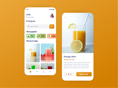 Fresh Juice Mobile App app design ecommerce efatuix eftiar fresh fresh juice app ios juice juice shop kitty uix mobile app online shop smoothie trending app ui ui design uiux ux uxdesign