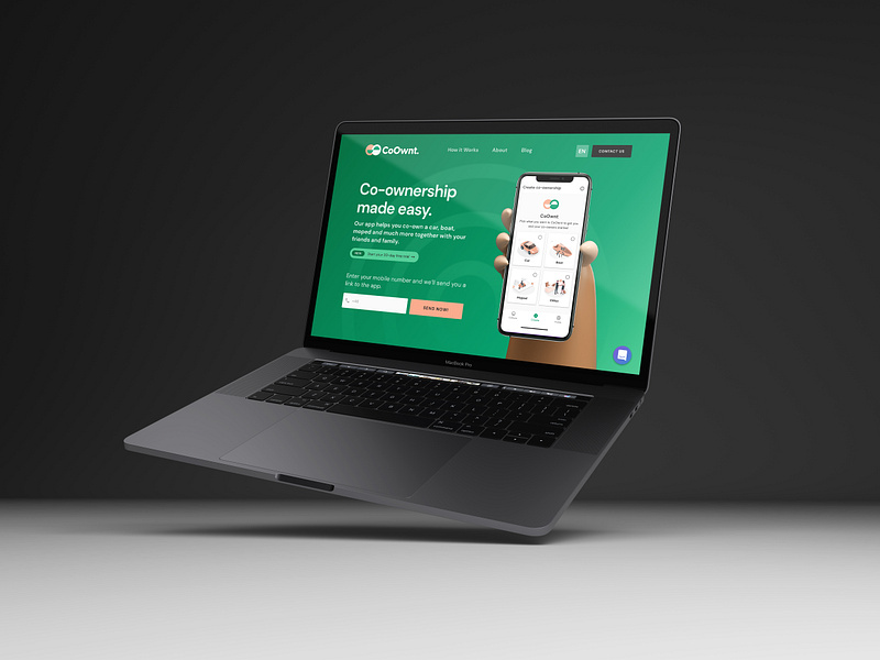 CoOwnt Landing Page landing ui ux website