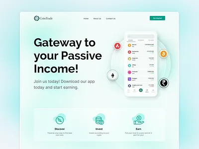 Cryptocurrency Trading Website Design : Landing Page Design home page home page design homepage landing page landing page design landingpage minimal web design trending ui design 2023 ui design trends 2023 uidesign uiux design viral design 2023 webdesign website design website ui design