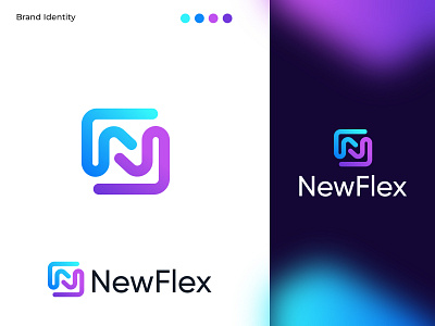 NewFlex modern tech logo abstract brand development brand identity branding futuristic logo gradient logo graphic design logo logo agency logo design logo mark logos modern logo simple logo identity design startup logo tech logo technology vector logo