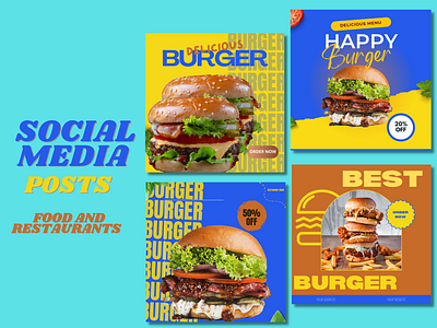 Social media post ad design food graphic design modern social media design templates