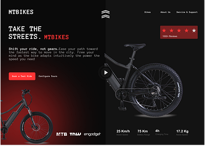 Design E - Bike Landing Page UI in Figma branding design figma graphic design landing page logo mockup ui
