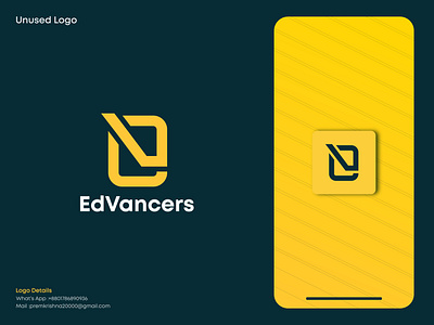 Modern, Minimalistic Edvancers Logo Design 99 design brand identity brand mark branding creative logo e logo full branding icon logo logo brand logo design logo designer logo mark logo type minimal logo modern logo monogram popular logo v logo visual identity