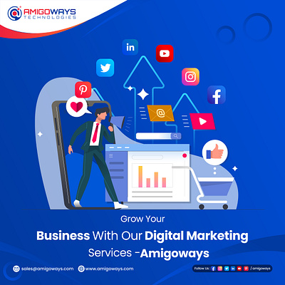 Grow Your Business With Our Digital Marketing Services amigoways amigowaysteam contentmarketing digitalmarketing digitalmarketingservices sem seo smm