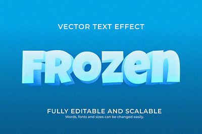 Frozen 3d Editable Vector text effect text effect typography