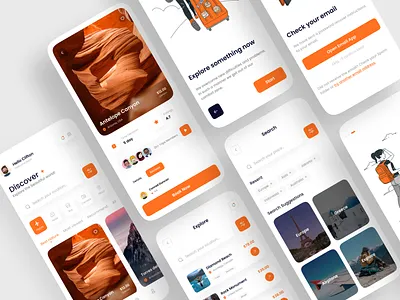 Travel App adventure app app design design design app minimal mobile app mobile app design mobile application tourism travel travel agency travel app traveler traveling trip ui uset interaface ux vacation