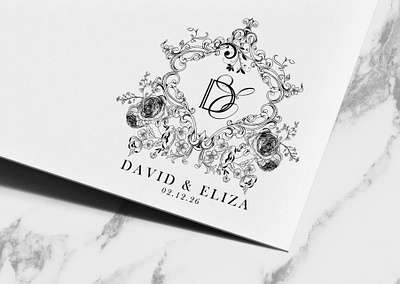 Luxury Wedding Logo, Wedding Monogram bespoke wedding logo custom monogram custom wedding logo design illustration logo luxury logo luxury wedding logo wedding logo wedding monogram