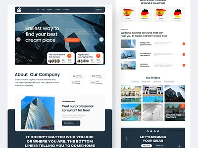 Real Estate Website Design brand design building building website classic ui clean ui design design design ui ebsite design halo lab iamhosenrahman musemind orix creative real estate real estate website ui design ui ux design ux design web design web ui website ui