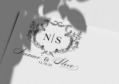 Elegant Wedding Logo Design bespoke wedding logo custom monogram custom wedding logo design illustration logo luxury logo luxury wedding logo wedding logo wedding monogram